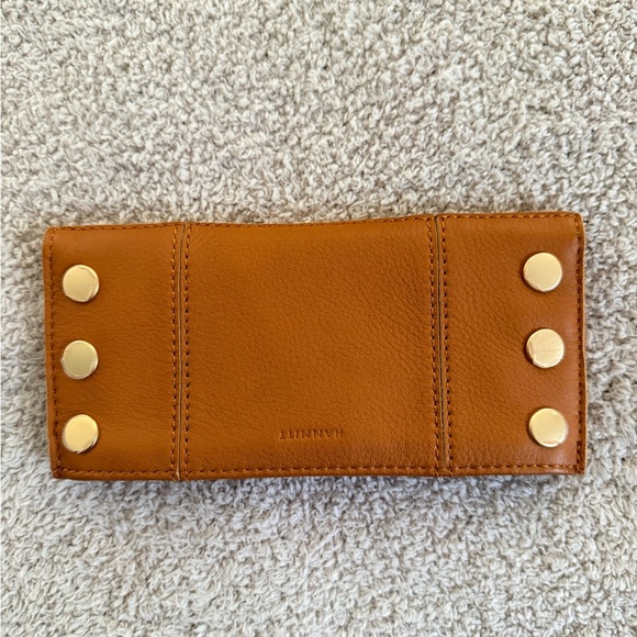 Hammitt Accessories - Hammitt Tan Leather Wallet with Red Interior